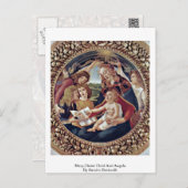 Mary, Christ Child and Angels by Sandro Botticelli Postkarte (Vorne/Hinten)