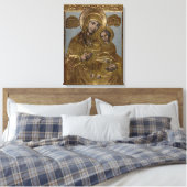 Mary Christ Child Gold Lithograph 1872 Leinwanddruck (Insitu (Schlafzimmer))