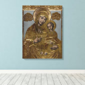 Mary Christ Child Gold Lithograph 1872 Leinwanddruck (Insitu (Holzboden))