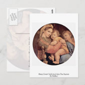 Mary, Christ Child und John the Baptist von Raffae Postkarte (Vorne/Hinten)