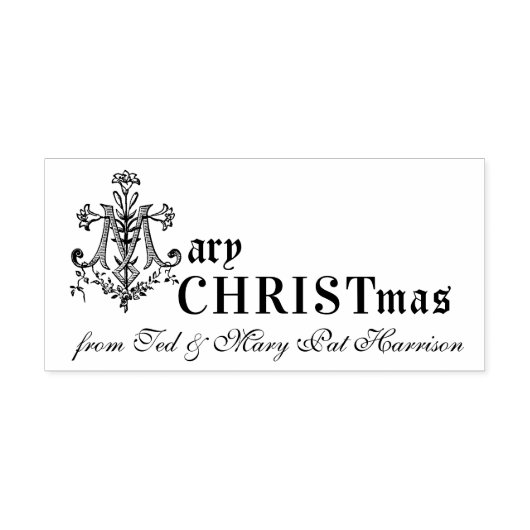 Mary Christmas Katholic Jungfrau Mary Cross Holida Permastempel (Design)