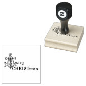 MARY CHRISTMAS Marian Cross Religious Catholic Gummistempel (Stempel)