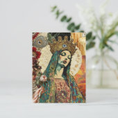 Mary Collage Postkarte (Stehend Vorderseite)