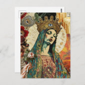 Mary Collage Postkarte (Vorne/Hinten)