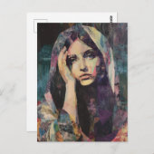 Mary Collage Postkarte (Vorne/Hinten)