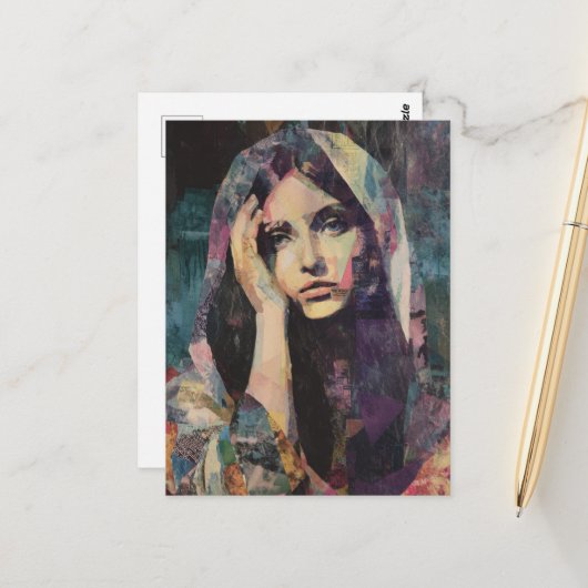 Mary Collage Postkarte (Vorderseite/Rückseite Beispiel)