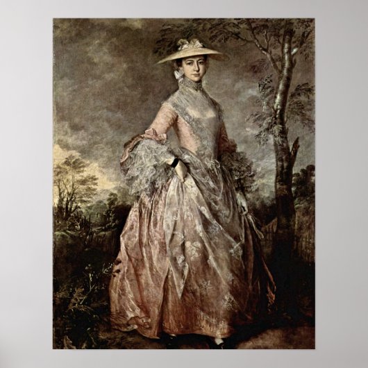 Mary Countess Howe von Thomas Gainsborough Poster (Vorne)