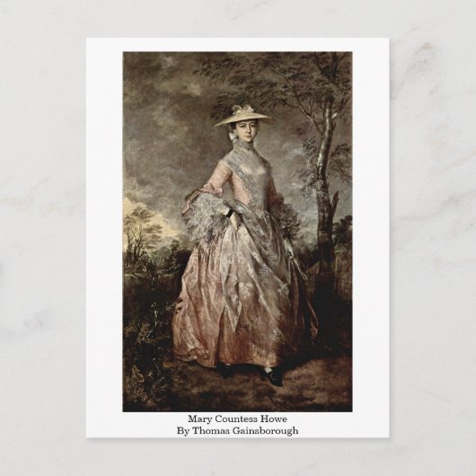 Mary Countess Howe von Thomas Gainsborough Postkarte (Vorderseite)