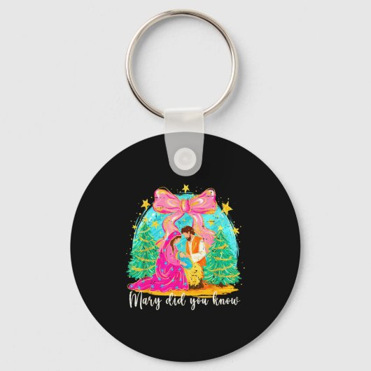 Mary Did You Know Christian Nativity Scene Christm Schlüsselanhänger (Vorderseite)