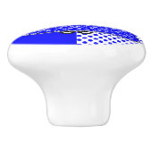 Mary Doll mit Blue Polka Dot Background Keramikknauf (Seitenansicht)