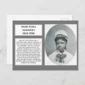 Mary Eliza Mahoney 1st Black Registered Nurse Postkarte (Vorne/Hinten)