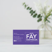 Mary Fay Business Cards Visitenkarte (Stehend Vorderseite)