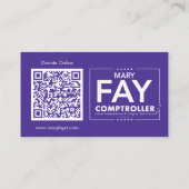 Mary Fay Business Cards Visitenkarte (Rückseite)
