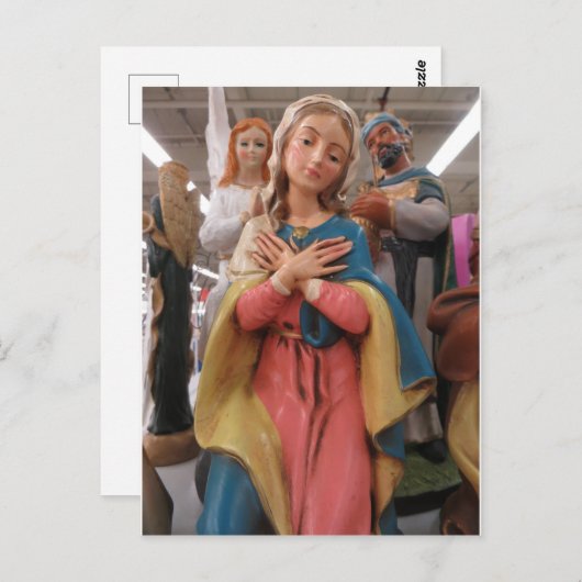 Mary Figurine Postkarte (Vorne/Hinten)