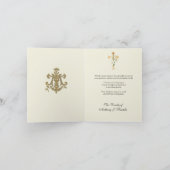 Mary Floral Catholic Funeral Condolence Dankeskarte (Innenseite)