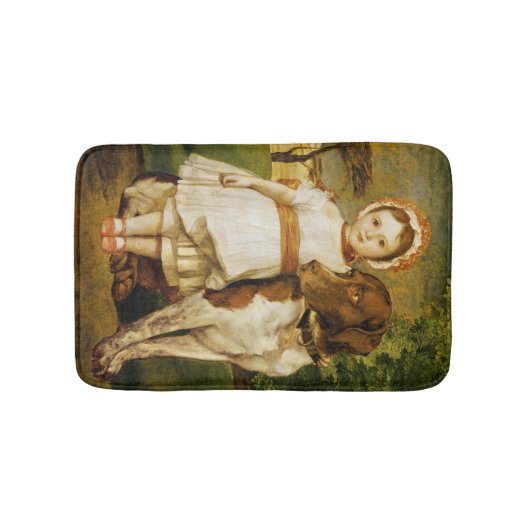 Mary Fox mit ihrem spanischen Pointer Dog (G.F. Wa Badematte (Vorderseite)