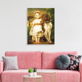 Mary Fox mit ihrem spanischen Pointer Dog (G.F. Wa Leinwanddruck (Insitu (Wohnzimmer))