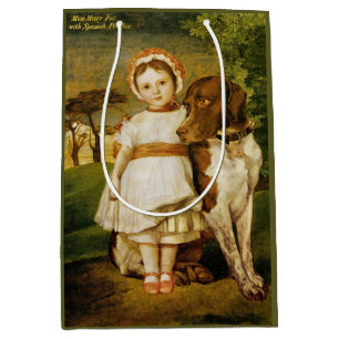 Mary Fox mit ihrem spanischen Pointer Dog (G.F. Wa Mittlere Geschenktüte