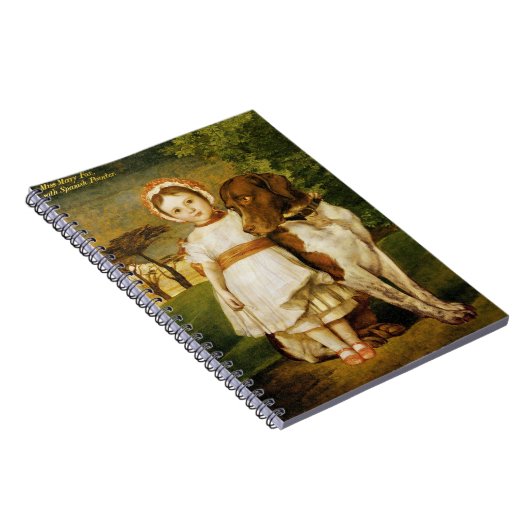 Mary Fox mit ihrem spanischen Pointer Dog (G.F. Wa Notizblock (Rechte Seite)