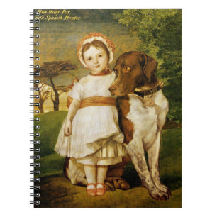Mary Fox mit ihrem spanischen Pointer Dog (G.F. Wa Notizblock