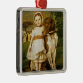 Mary Fox mit ihrem spanischen Pointer Dog (G.F. Wa Ornament Aus Metall (Rechts)
