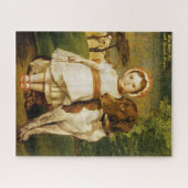 Mary Fox mit ihrem spanischen Pointer Dog (G.F. Wa Puzzle (Horizontal)