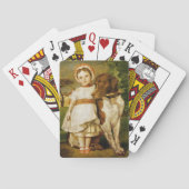 Mary Fox mit ihrem spanischen Pointer Dog (G.F. Wa Spielkarten (Rückseite)