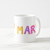 Mary Girls nennen rosa Sterne lila Blume Kaffeetasse (VorderseiteRechts)
