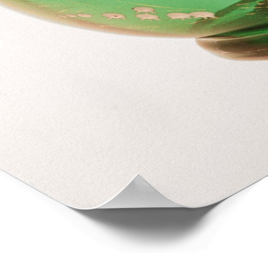 Mary Gregory green jug with fired enamel Poster (Ecke)