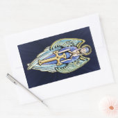 Mary Guardian Angel Cross Design Rechteckiger Aufkleber (Umschlag)