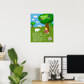 Mary Had a Little Lamb Kinderreim Poster (Heimbüro)