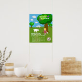 Mary Had a Little Lamb Kinderreim Poster (Küche)