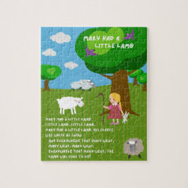 Mary Had a Little Lamb Kinderreim-Puzzle Puzzle