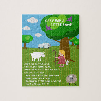 Mary Had a Little Lamb Kinderreim-Puzzle Puzzle