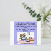 Mary Had Little Lamb Postkarte (Stehend Vorderseite)