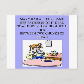 Mary Had Little Lamb Postkarte