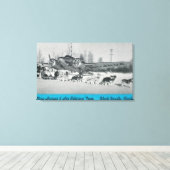 Mary Hansen & Siberians mit Flugzeug Leinwanddruck (Insitu (Holzboden))