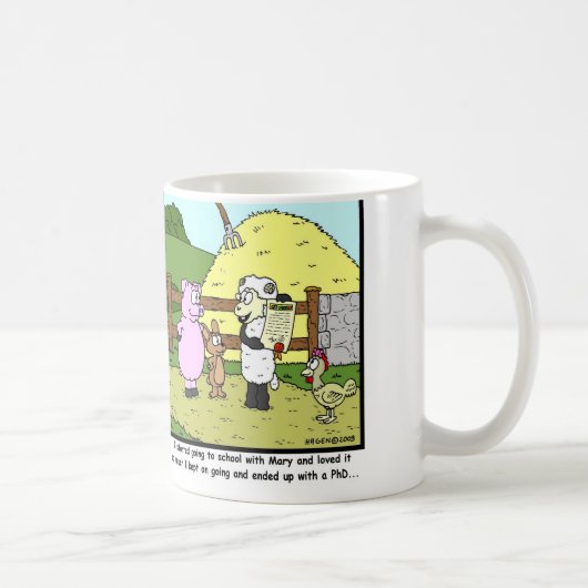 Mary hatte ein kleines Lamm, ging zur Schule ein Kaffeetasse (Rechts)
