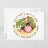 Mary hatte ein kleines Lamm Postkarte (Vorne/Hinten)
