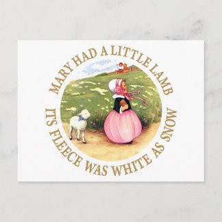 Mary hatte ein kleines Lamm Postkarte