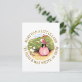 Mary hatte ein kleines Lamm Postkarte (Stehend Vorderseite)