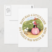 Mary hatte ein kleines Lamm Postkarte (Vorne/Hinten)
