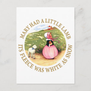 Mary hatte ein kleines Lamm Postkarte