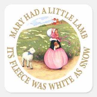 Mary hatte ein kleines Lamm Quadratischer Aufkleber