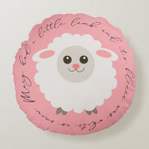 Mary hatte ein kleines Lamm rundes Kissen