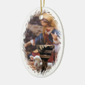 Mary hatte ein kleines Lamm - Weihnachtsverzierung Keramik Ornament (Links)