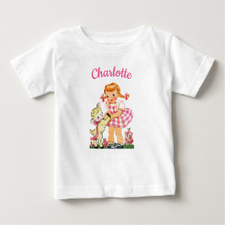 Mary hatte ein kleines personalisiertes Lamm-Mädch Baby T-shirt
