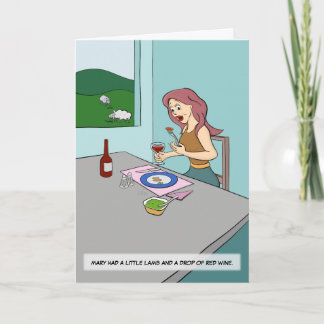 Mary hatte eine kleine Lambenkarte Dankeskarte