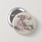 Mary hatte einen kleinen Lamm-Kinderzimmer-Rhyme Button (Vorne & Hinten)