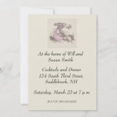 Mary hatte einen kleinen Lamm-Kinderzimmer-Rhyme Einladung (Rückseite)